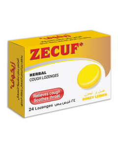 Zecuf Herbal Cough Lozenges Honey and Lemon 24 Lozenges