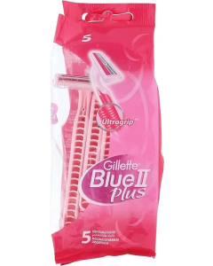 Gillette Blue II Plus Disposable Razors Pink 5 Pcs