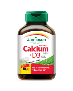 Jamieson Mega Calcium + Vitamin D3 650mg Tablet 120