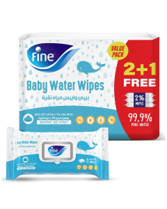 Fine Baby Aqua Wipes 72 Sheet 2+1 Free