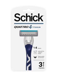 Schick Quattro 4-Blade 3 Shaving Razors