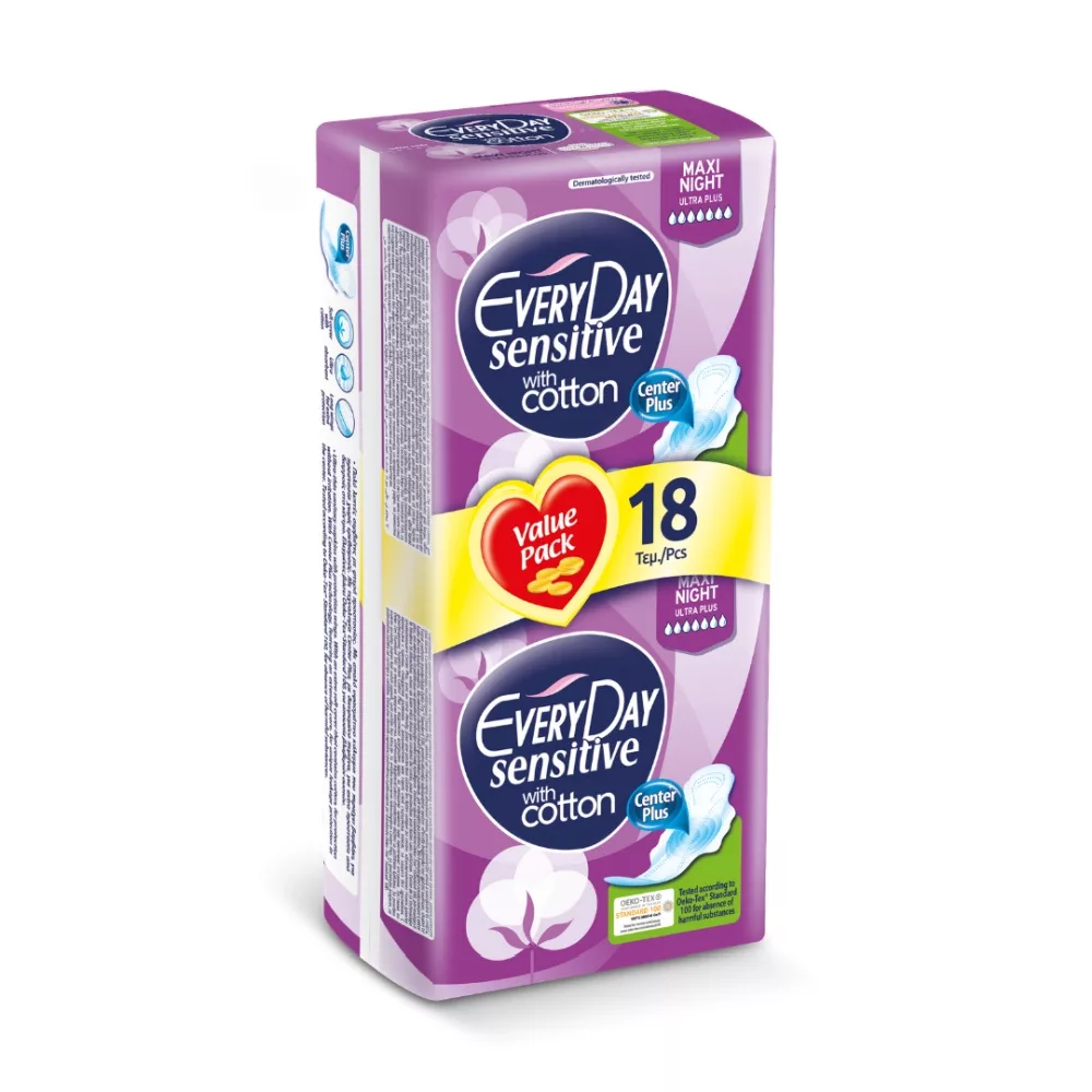 إيفريداي سينسيتيف فوط صحية فائقة 18 قطعة