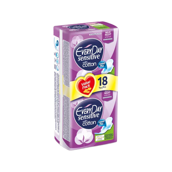 إيفريداي سينسيتيف ماكسي نايت 18 فوطة صحية