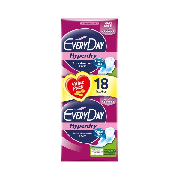 Everyday Hyperdry Maxi Night 18 Sanitary Pads