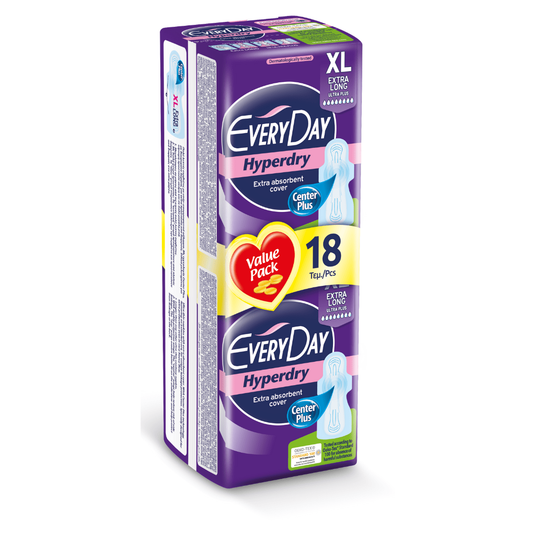 EveryDay Hyperdry Extra Long (XL) 18 Sanitary Pads