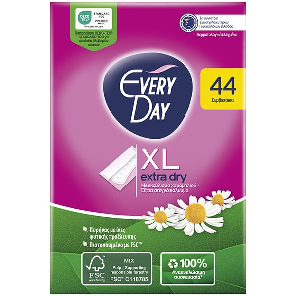 Everyday Extra Dry Extra Long (XL) 44 Pantyliners