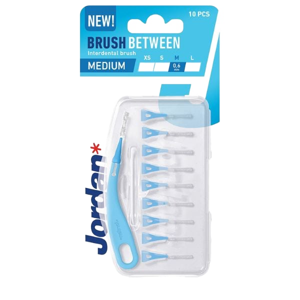Jordan Clinic Medium 0.6mm Interdental Brushes 10 Pcieces