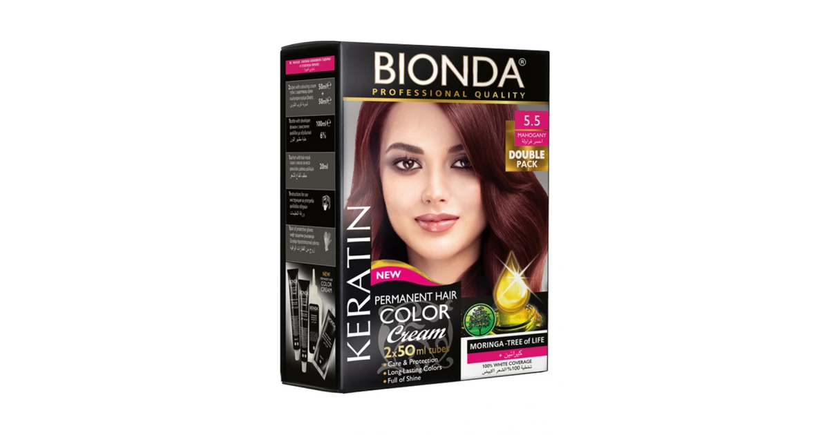 بيوندا صبغة شعر دائمة 5.5 كستنائي عبوتان 50 مل